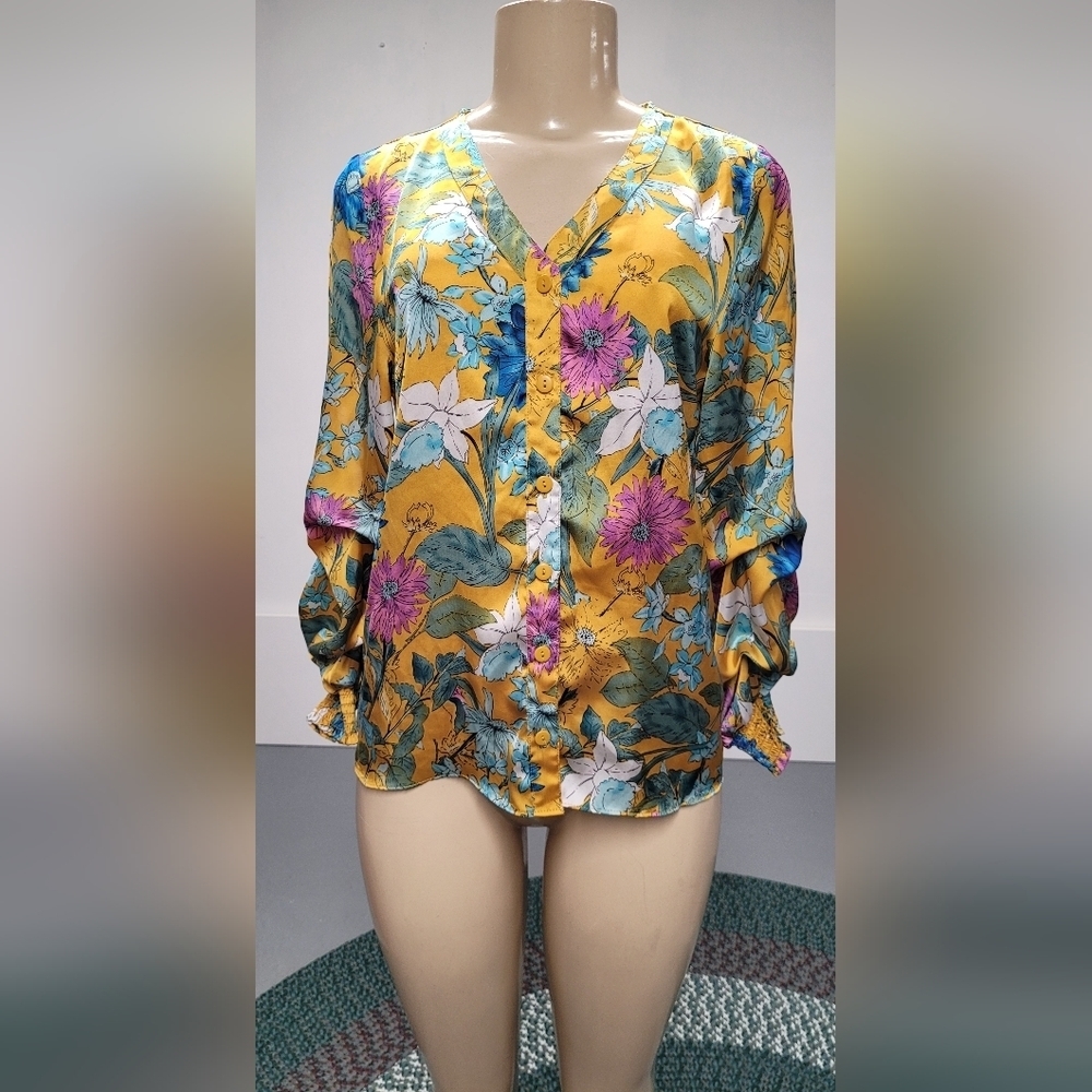 RD kokio Silky Smooth Feel Button Down Top S